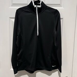 ☀️ Nike Black Pullover Quarter-Zip with White Trim